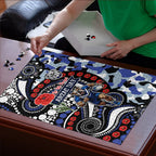 Canterbury Bulldogs ANZAC Day Puzzle Aboriginal Dot Poppy Remembrance Bulldog