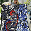 Canterbury Bulldogs ANZAC Day Quilt Aboriginal Dot Poppy Remembrance Bulldog