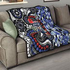 Canterbury Bulldogs ANZAC Day Quilt Aboriginal Dot Poppy Remembrance Bulldog