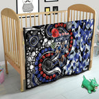 Canterbury Bulldogs ANZAC Day Quilt Aboriginal Dot Poppy Remembrance Bulldog
