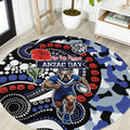 Canterbury Bulldogs ANZAC Day Round Carpet Aboriginal Dot Poppy Remembrance Bulldog