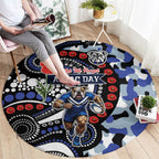 Canterbury Bulldogs ANZAC Day Round Carpet Aboriginal Dot Poppy Remembrance Bulldog