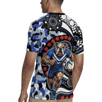 Canterbury Bulldogs ANZAC Day Rugby Jersey Aboriginal Dot Poppy Remembrance Bulldog