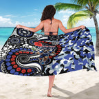 Canterbury Bulldogs ANZAC Day Sarong Aboriginal Dot Poppy Remembrance Bulldog