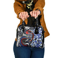 Canterbury Bulldogs ANZAC Day Shoulder Handbag Aboriginal Dot Poppy Remembrance Bulldog