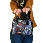 Canterbury Bulldogs ANZAC Day Shoulder Handbag Aboriginal Dot Poppy Remembrance Bulldog
