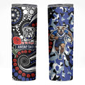 Canterbury Bulldogs ANZAC Day Skinny Tumbler Aboriginal Dot Poppy Remembrance Bulldog