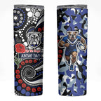 Canterbury Bulldogs ANZAC Day Skinny Tumbler Aboriginal Dot Poppy Remembrance Bulldog