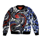 Canterbury Bulldogs ANZAC Day Sleeve Zip Bomber Jacket Aboriginal Dot Poppy Remembrance Bulldog