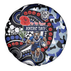 Canterbury Bulldogs ANZAC Day Spare Tire Cover Aboriginal Dot Poppy Remembrance Bulldog