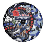 Canterbury Bulldogs ANZAC Day Spare Tire Cover Aboriginal Dot Poppy Remembrance Bulldog