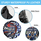 Canterbury Bulldogs ANZAC Day Spare Tire Cover Aboriginal Dot Poppy Remembrance Bulldog