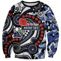 Canterbury Bulldogs ANZAC Day Sweatshirt Aboriginal Dot Poppy Remembrance Bulldog
