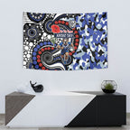 Canterbury Bulldogs ANZAC Day Tapestry Aboriginal Dot Poppy Remembrance Bulldog