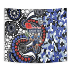 Canterbury Bulldogs ANZAC Day Tapestry Aboriginal Dot Poppy Remembrance Bulldog