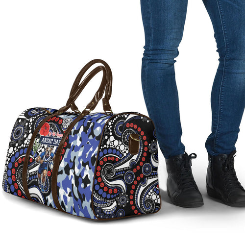 Canterbury Bulldogs ANZAC Day Travel Bag Aboriginal Dot Poppy Remembrance Bulldog
