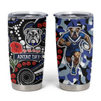 Canterbury Bulldogs ANZAC Day Tumbler Cup Aboriginal Dot Poppy Remembrance Bulldog