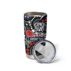 Canterbury Bulldogs ANZAC Day Tumbler Cup Aboriginal Dot Poppy Remembrance Bulldog