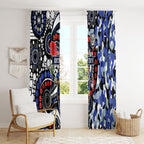 Canterbury Bulldogs ANZAC Day Window Curtain Aboriginal Dot Poppy Remembrance Bulldog