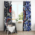Canterbury Bulldogs ANZAC Day Window Curtain Aboriginal Dot Poppy Remembrance Bulldog