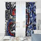 Canterbury Bulldogs ANZAC Day Window Curtain Aboriginal Dot Poppy Remembrance Bulldog
