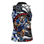 Canterbury Bulldogs ANZAC Day Women Sleeveless Polo Shirt Aboriginal Dot Poppy Remembrance Bulldog