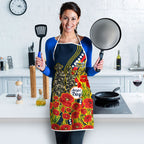 North Queensland Cowboys ANZAC Apron Indigenous Wave Poppy Remembrance Cowboy