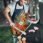 North Queensland Cowboys ANZAC Apron Indigenous Wave Poppy Remembrance Cowboy
