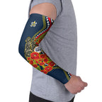 North Queensland Cowboys ANZAC Arm Sleeves Indigenous Wave Poppy Remembrance Cowboy