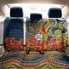 North Queensland Cowboys ANZAC Back Car Seat Cover Indigenous Wave Poppy Remembrance Cowboy