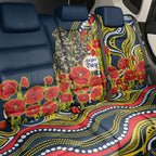 North Queensland Cowboys ANZAC Back Car Seat Cover Indigenous Wave Poppy Remembrance Cowboy