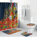 North Queensland Cowboys ANZAC Bathroom Set Indigenous Wave Poppy Remembrance Cowboy
