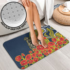 North Queensland Cowboys ANZAC Bathroom Set Indigenous Wave Poppy Remembrance Cowboy