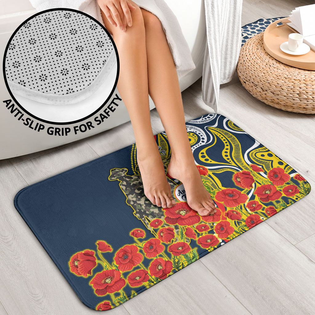 North Queensland Cowboys ANZAC Bathroom Set Indigenous Wave Poppy Remembrance Cowboy