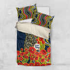 North Queensland Cowboys ANZAC Bedding Set Indigenous Wave Poppy Remembrance Cowboy