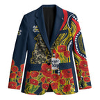 North Queensland Cowboys ANZAC Blazer Indigenous Wave Poppy Remembrance Cowboy