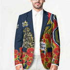 North Queensland Cowboys ANZAC Blazer Indigenous Wave Poppy Remembrance Cowboy