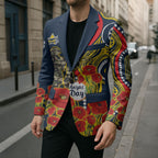 North Queensland Cowboys ANZAC Blazer Indigenous Wave Poppy Remembrance Cowboy