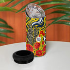 North Queensland Cowboys ANZAC 4 in 1 Can Cooler Tumbler Indigenous Wave Poppy Remembrance Cowboy