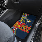 North Queensland Cowboys ANZAC Car Mats Indigenous Wave Poppy Remembrance Cowboy