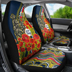 North Queensland Cowboys ANZAC Car Seat Cover Indigenous Wave Poppy Remembrance Cowboy