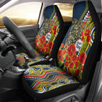 North Queensland Cowboys ANZAC Car Seat Cover Indigenous Wave Poppy Remembrance Cowboy