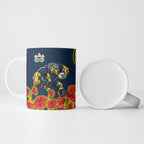 North Queensland Cowboys ANZAC Ceramic Mug Indigenous Wave Poppy Remembrance Cowboy