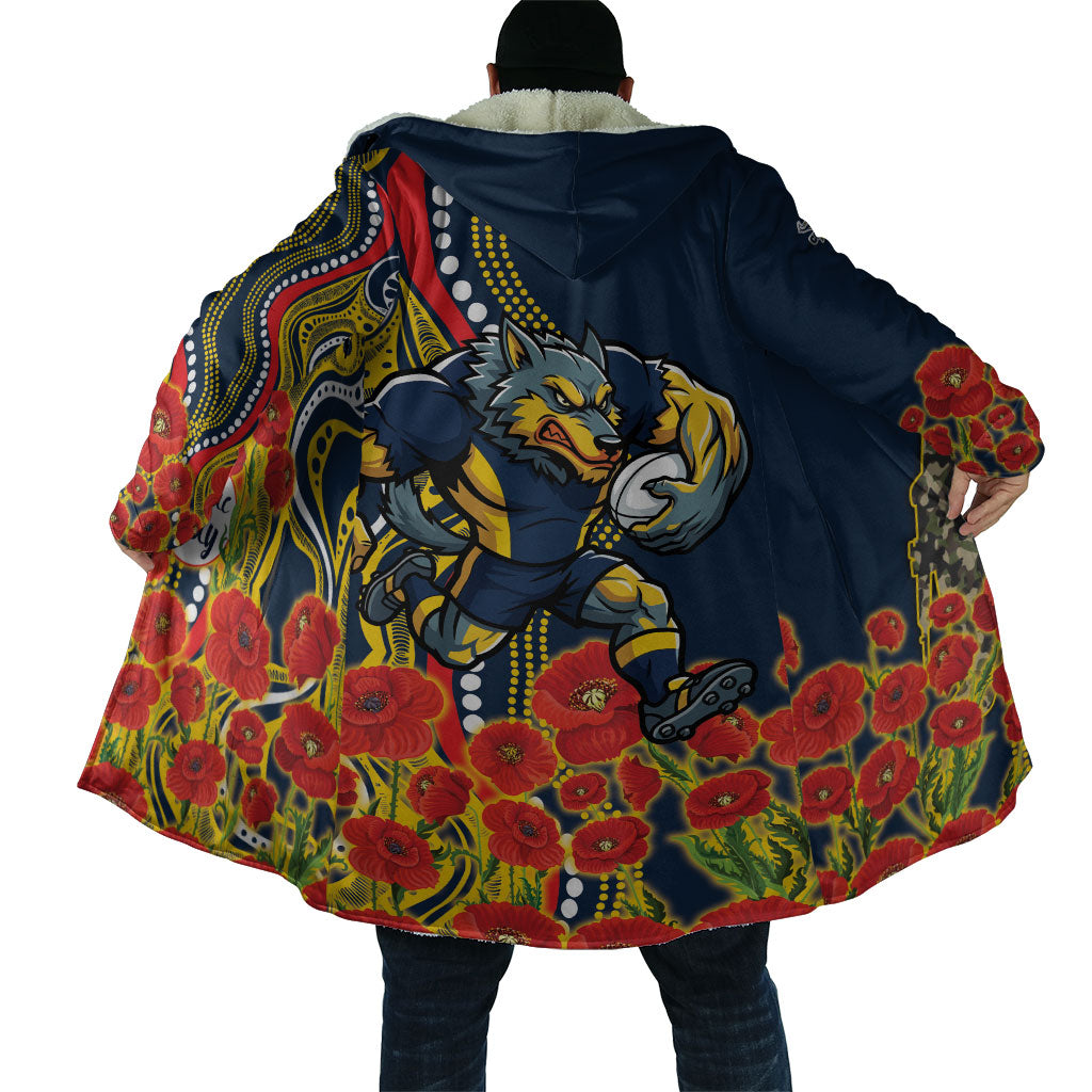 North Queensland Cowboys ANZAC Cloak Indigenous Wave Poppy Remembrance Cowboy