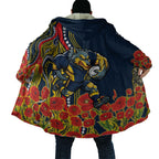 North Queensland Cowboys ANZAC Cloak Indigenous Wave Poppy Remembrance Cowboy