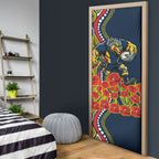 North Queensland Cowboys ANZAC Door Cover Indigenous Wave Poppy Remembrance Cowboy