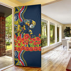North Queensland Cowboys ANZAC Door Cover Indigenous Wave Poppy Remembrance Cowboy