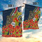 North Queensland Cowboys ANZAC Garden Flag Indigenous Wave Poppy Remembrance Cowboy