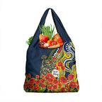 North Queensland Cowboys ANZAC Grocery Bag Indigenous Wave Poppy Remembrance Cowboy
