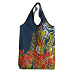 North Queensland Cowboys ANZAC Grocery Bag Indigenous Wave Poppy Remembrance Cowboy